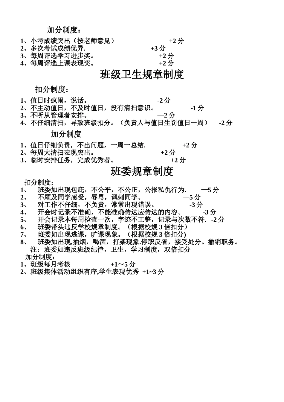 班级纪律规章制度_第2页