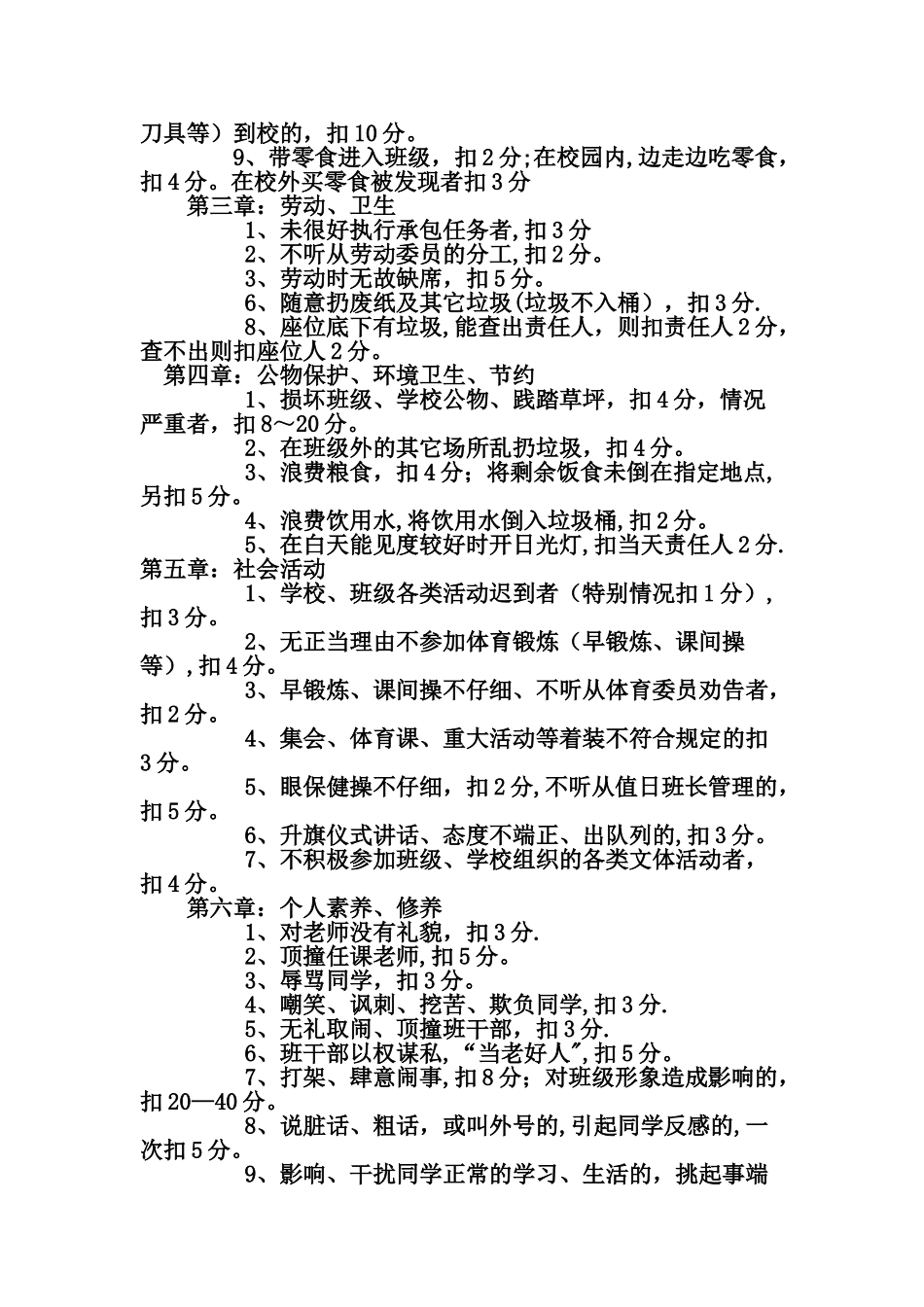 班级量化管理细则_第2页
