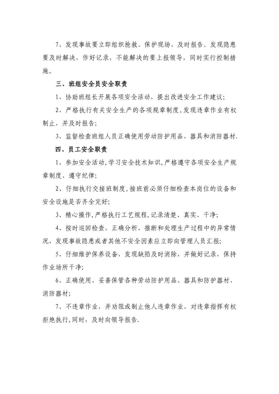 班组安全生产责任制度_第2页