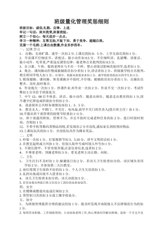 班规-班级管理细化