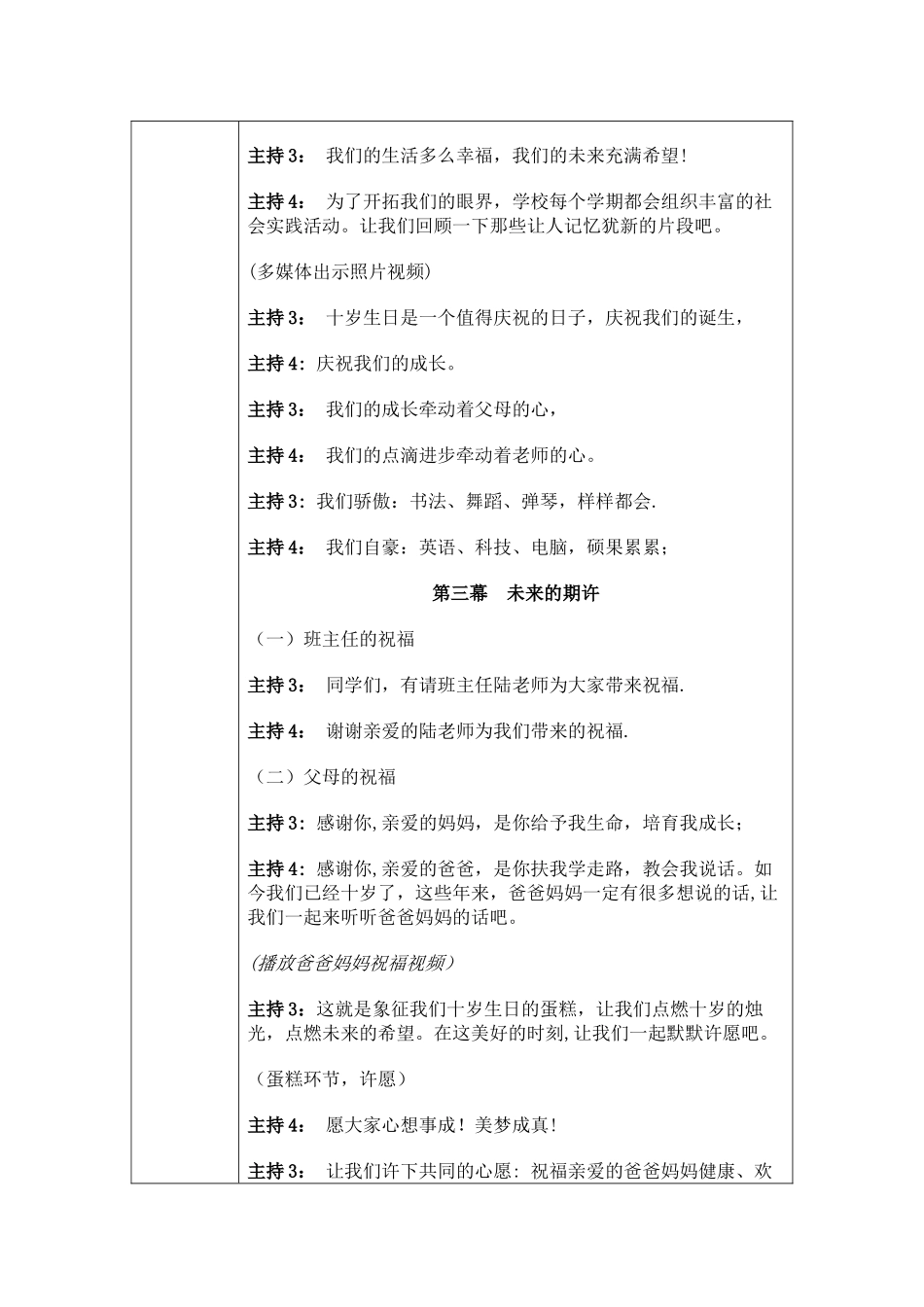 班队主题活动记录表_第3页