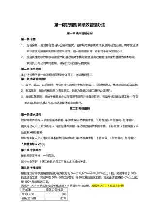 理财师绩效管理办法.答案