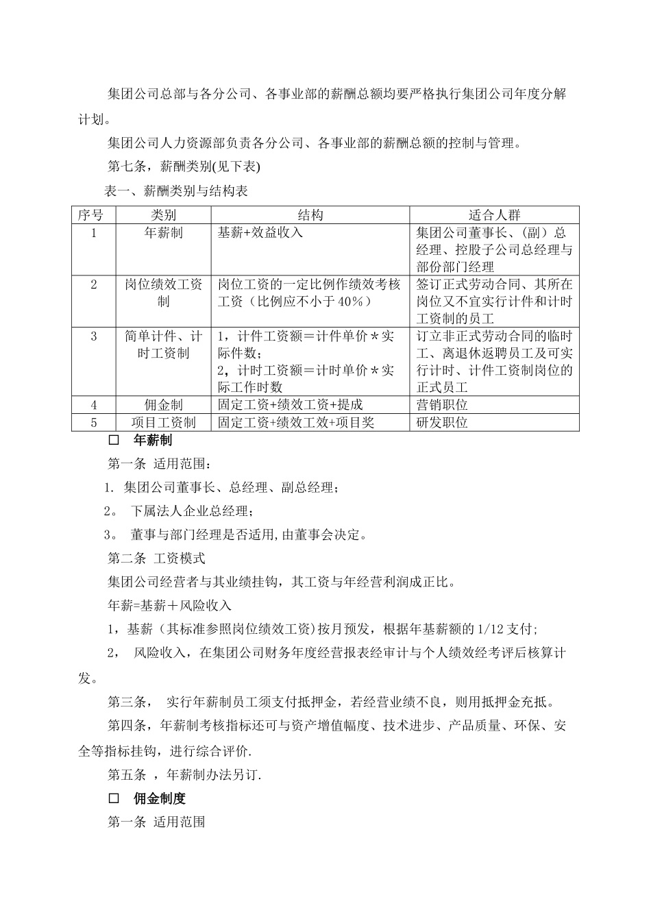 瓷业集团薪酬管理制度_第2页