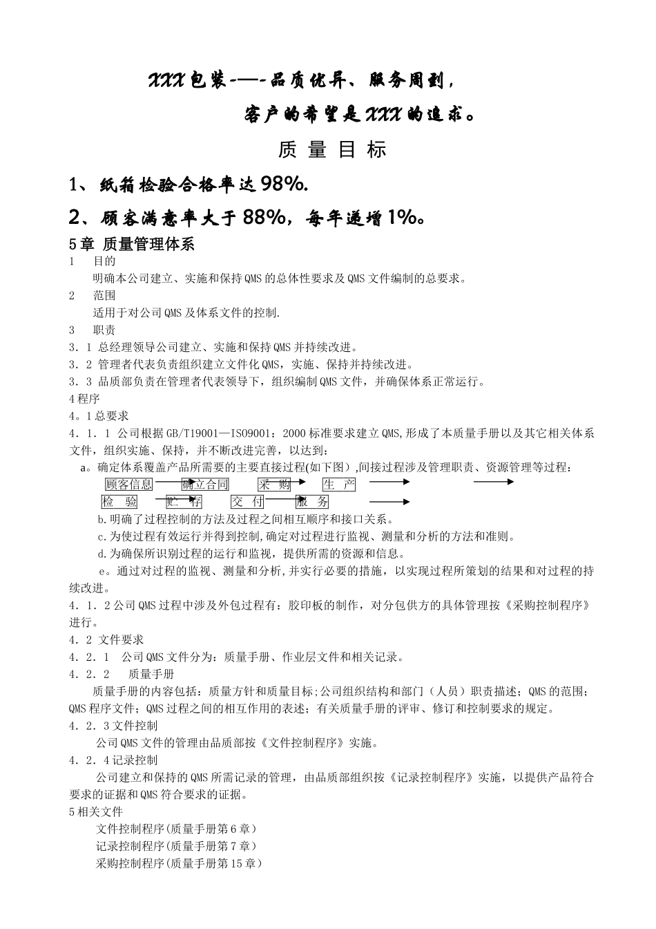 瓦楞纸箱包装材料质量手册_第3页