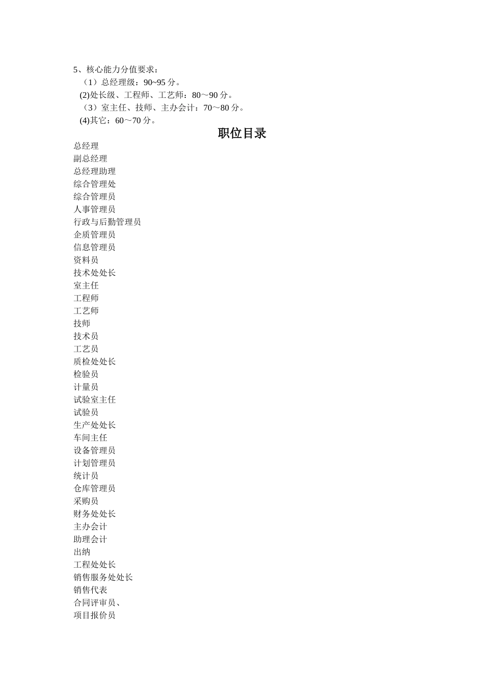 生产公司职位说明书1--公司级_第3页