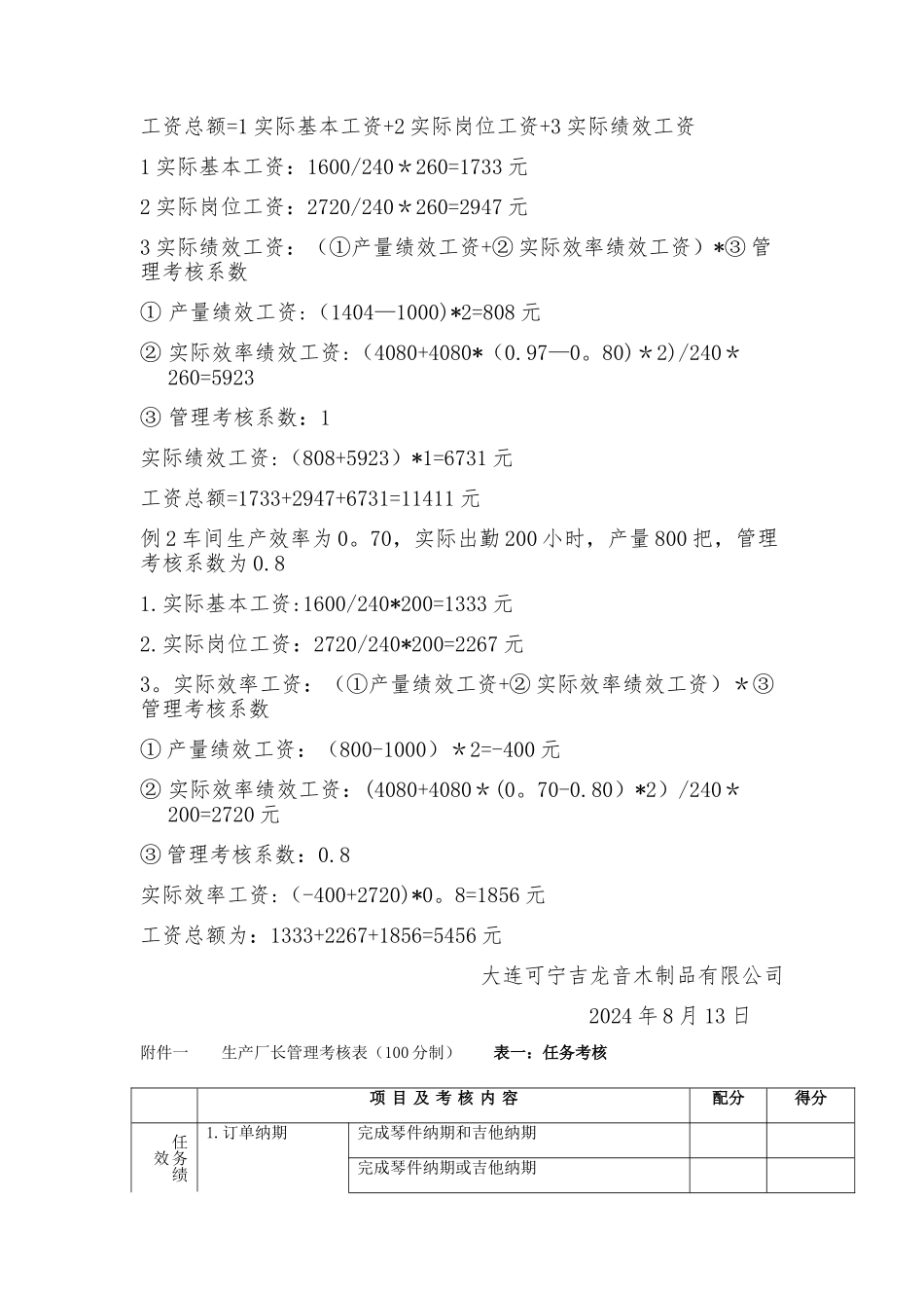 生产厂长绩效考核方案_第3页