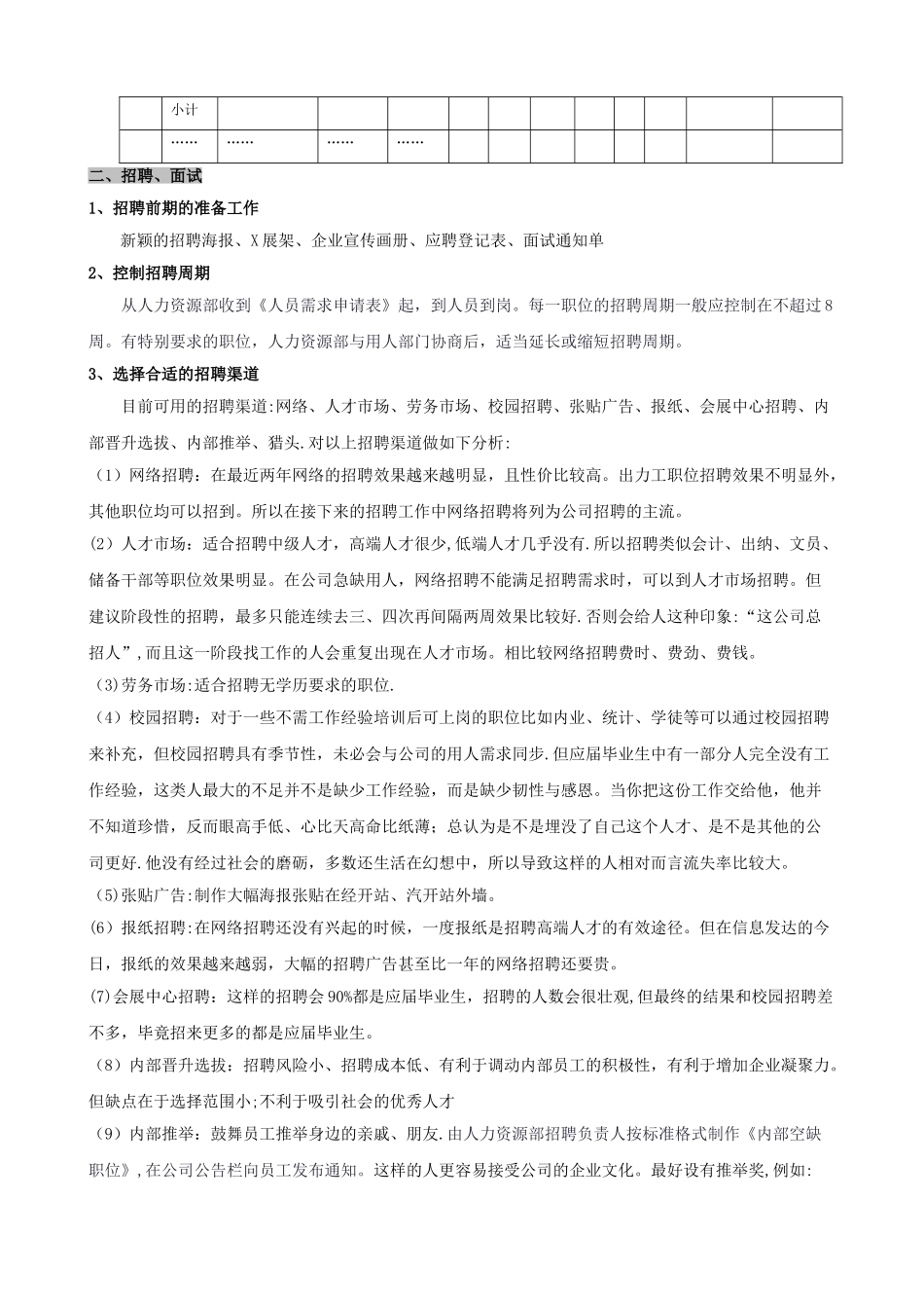 生产型企业人力资源工作计划_第3页