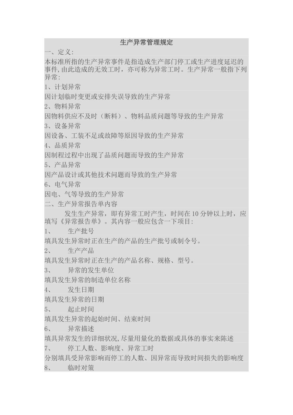 生产异常管理规定_第1页