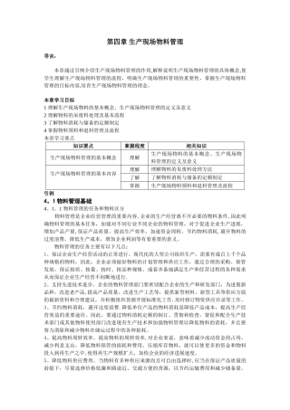 生产现场物料管理