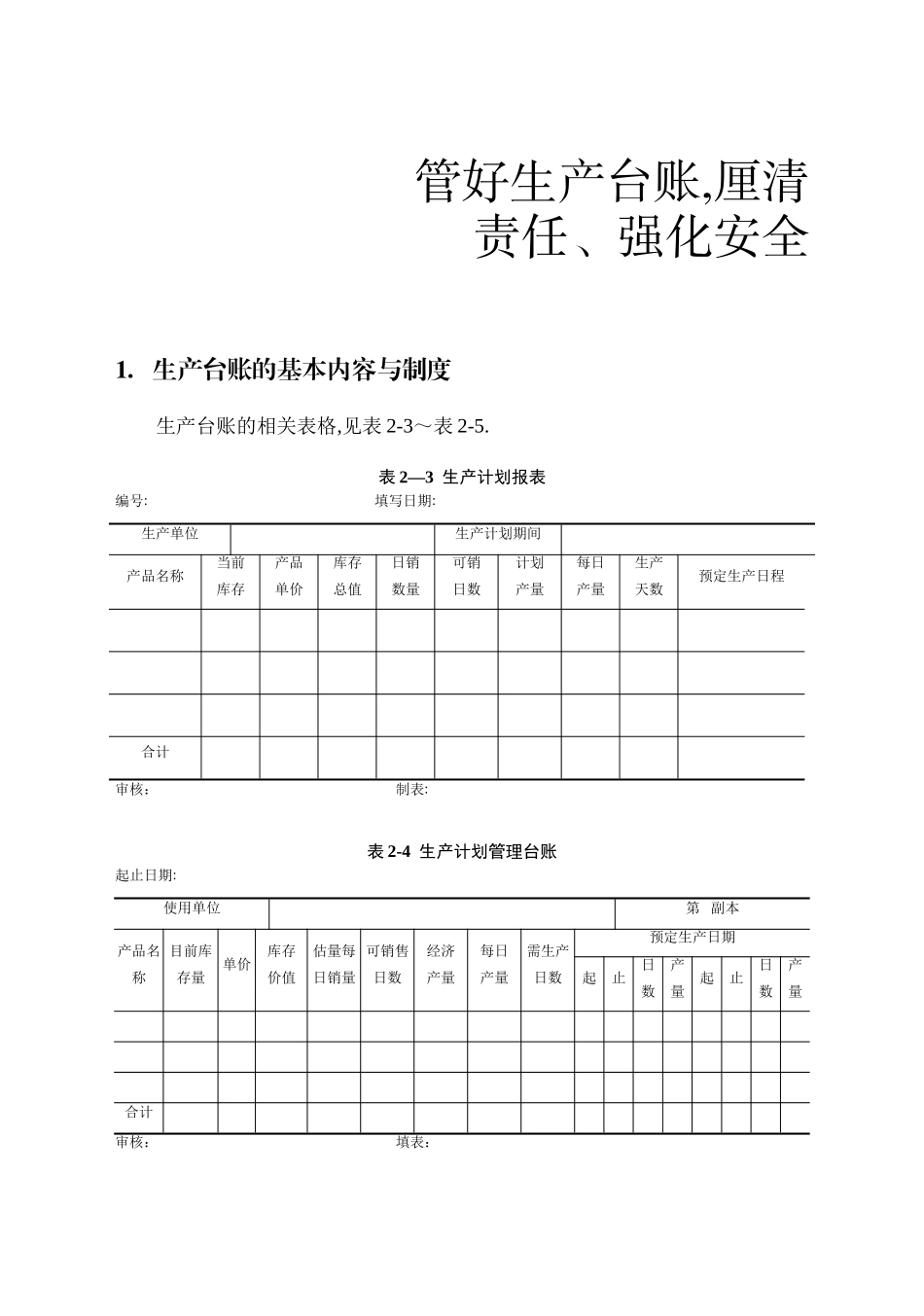 生产管理台账_第1页