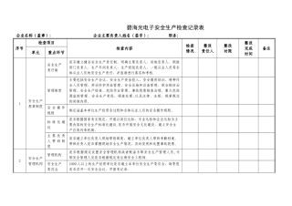 生产经营单位安全隐患自查自纠报告表