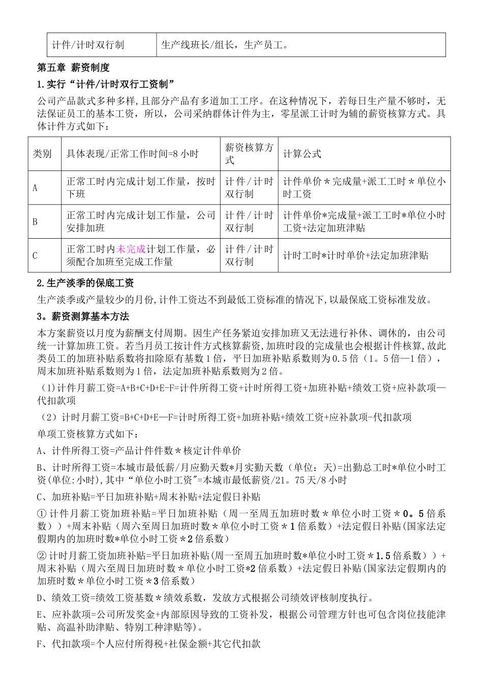 生产计件工资制度方案_第2页