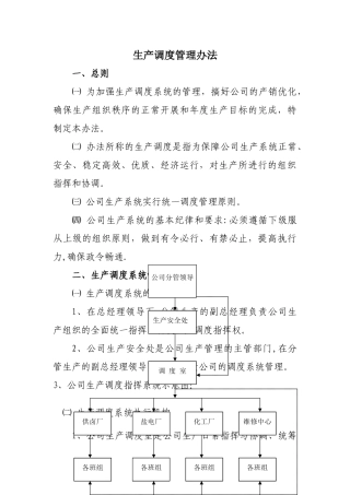 生产调度管理办法