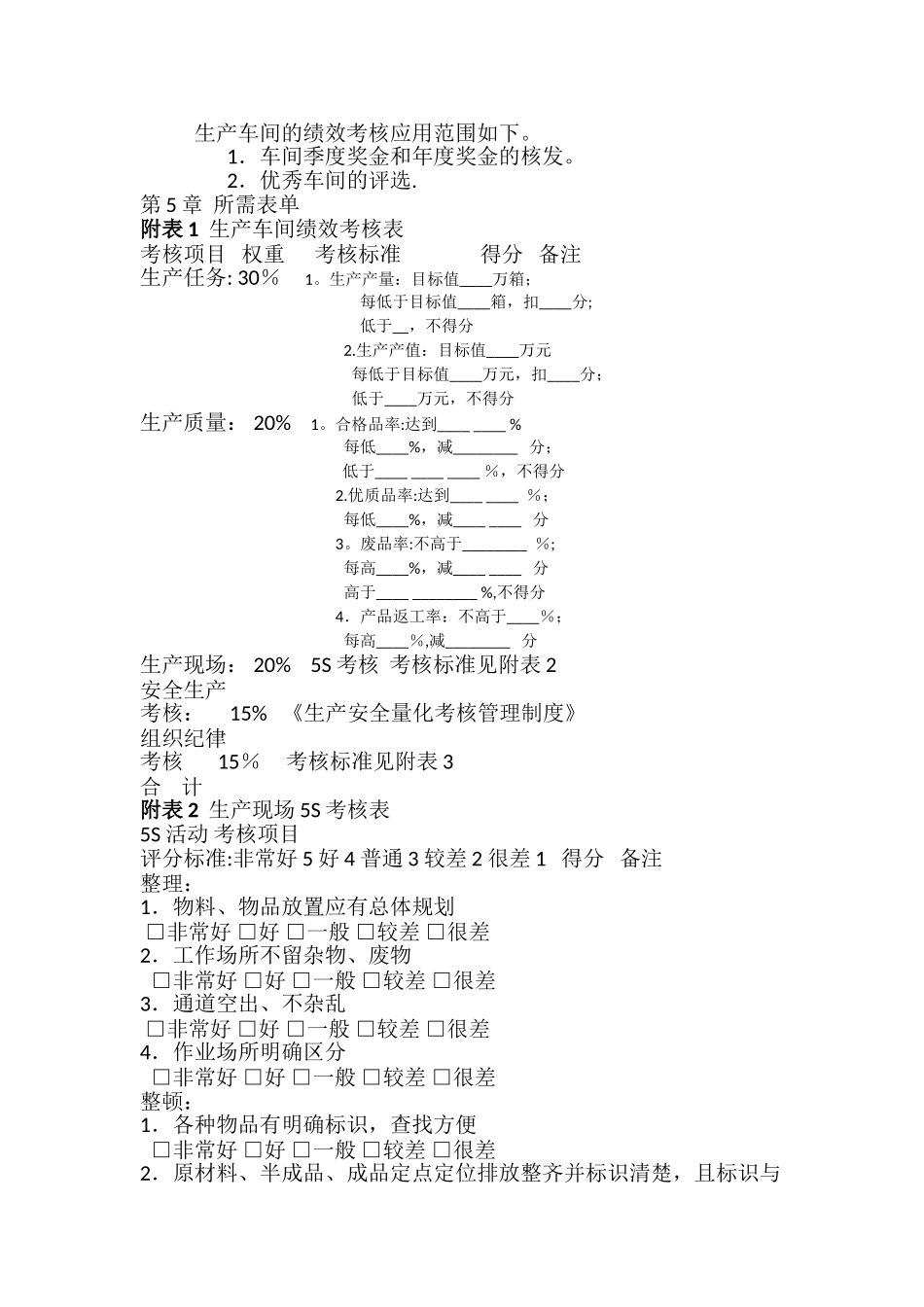 生产车间量化绩效考核管理制度_第3页