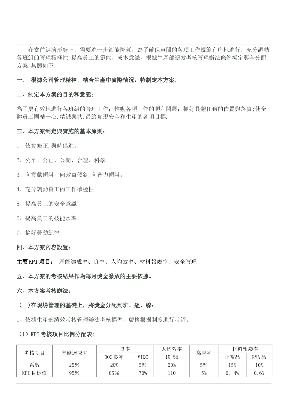 生产部奖金分配方案_第1页