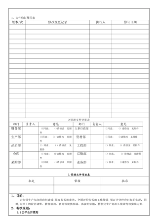 生产部绩效考核程序