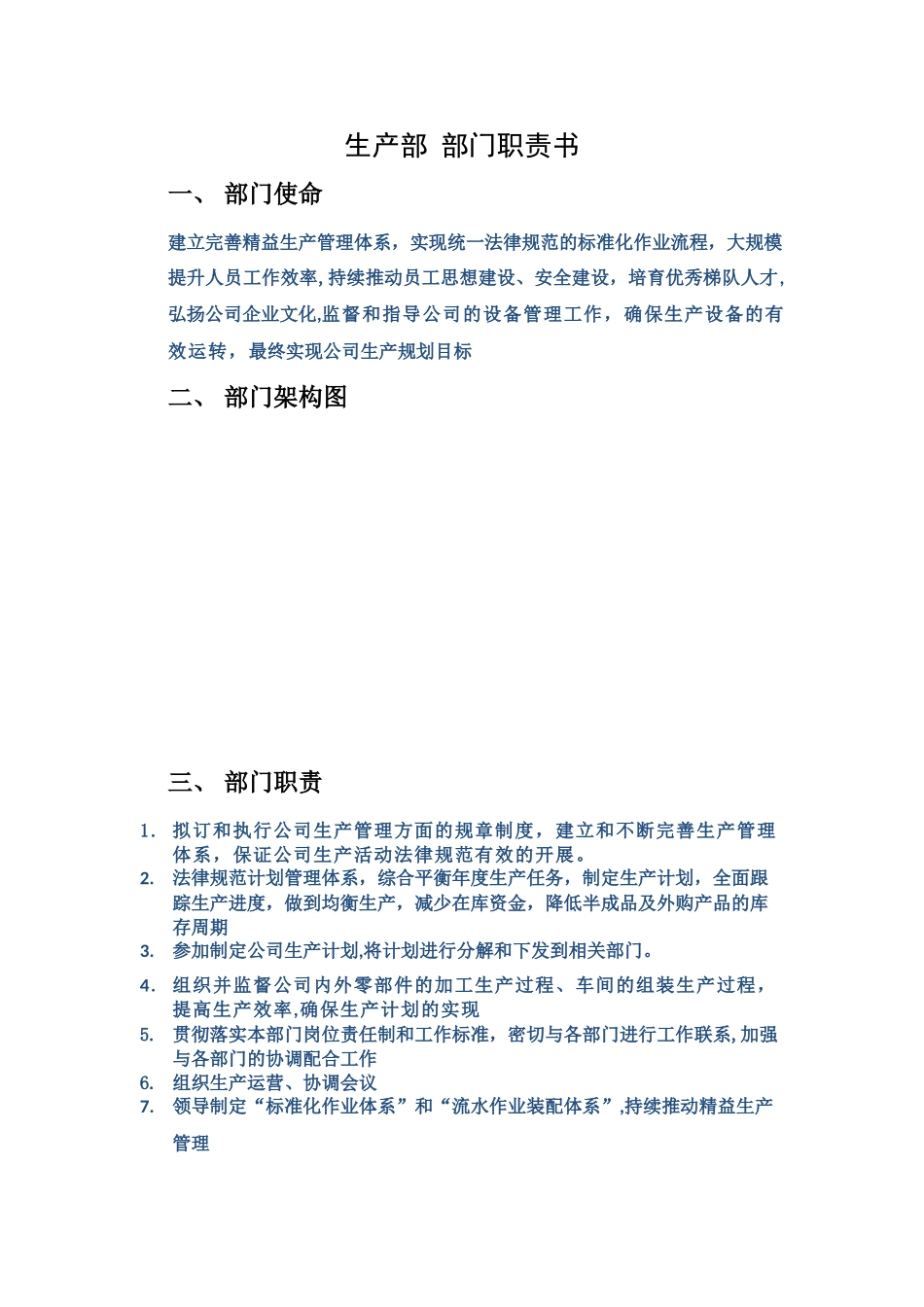 生产部门岗位说明书_第1页