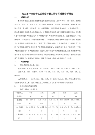生物质量分析报告