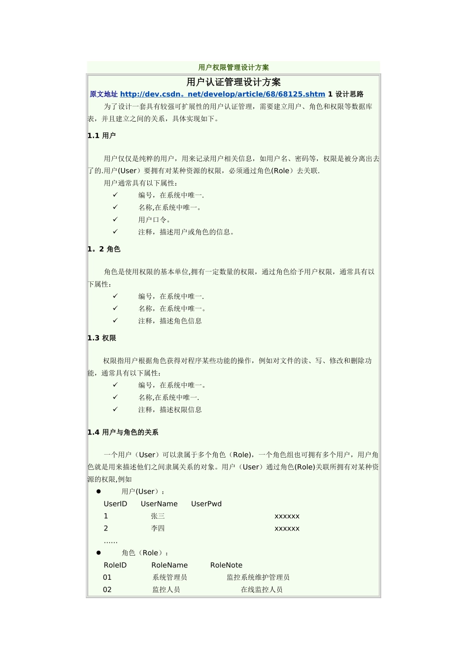 用户权限管理设计方案_第1页