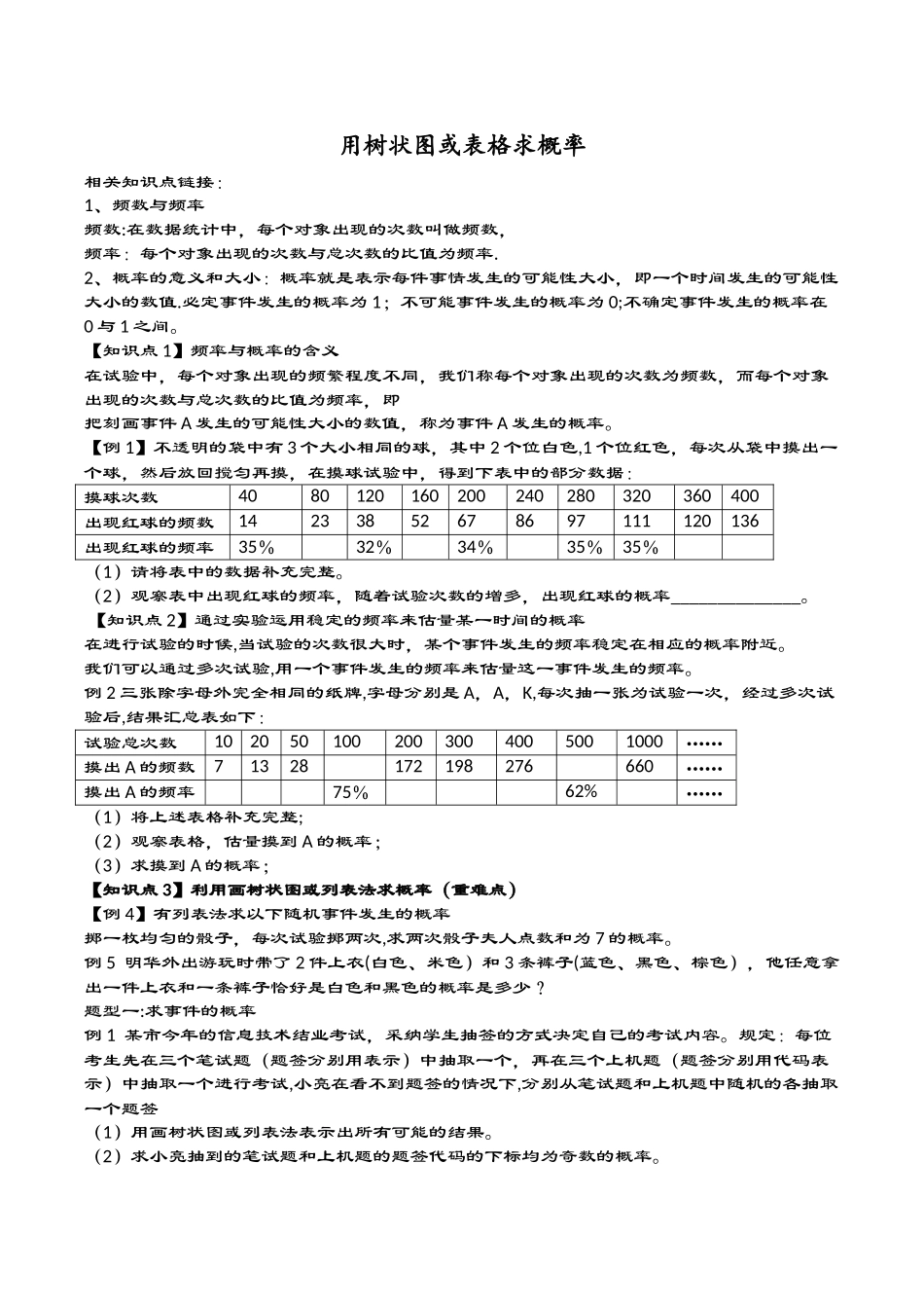 用树状图或表格求概率_第1页