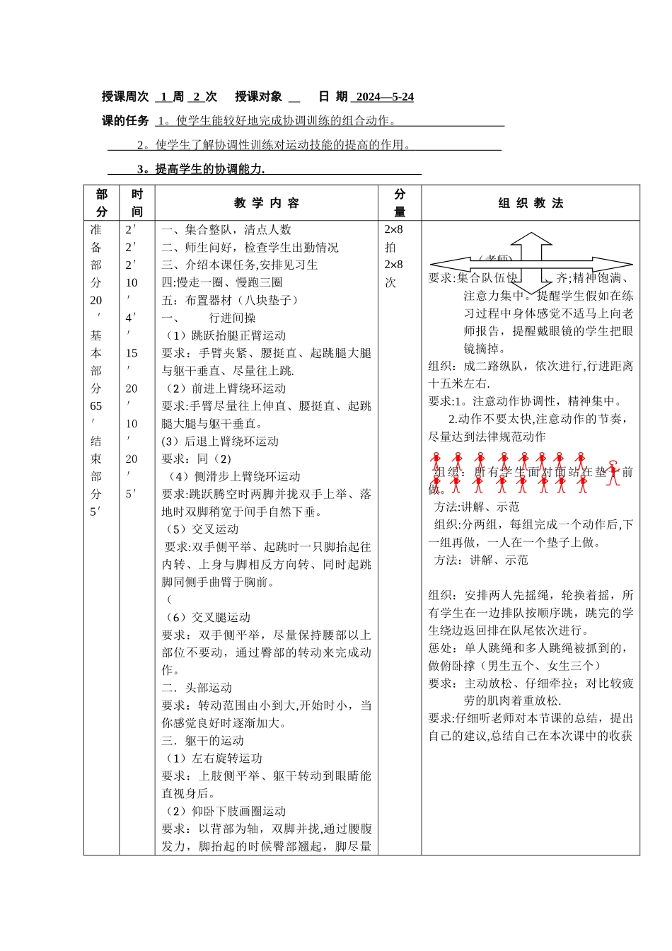 田径协调性训练教案_第1页