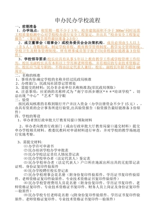 申请民办学校流程
