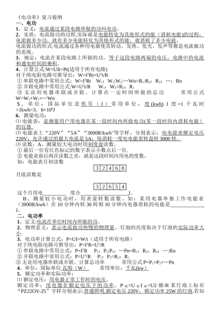 电与磁知识点总结完美打印版