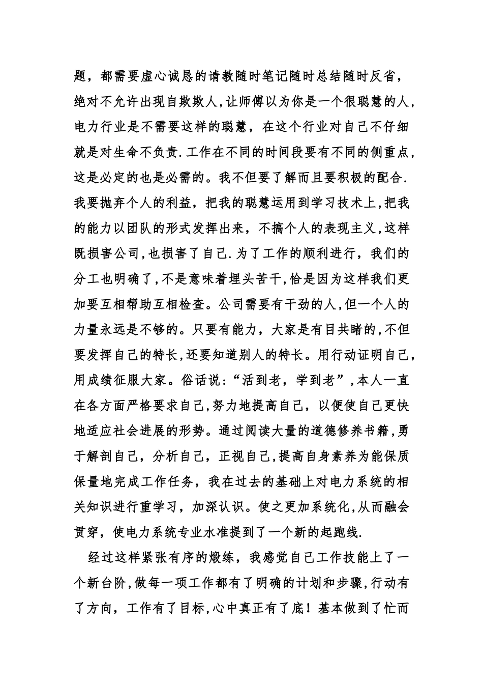 电力公司个人工作总结_第2页
