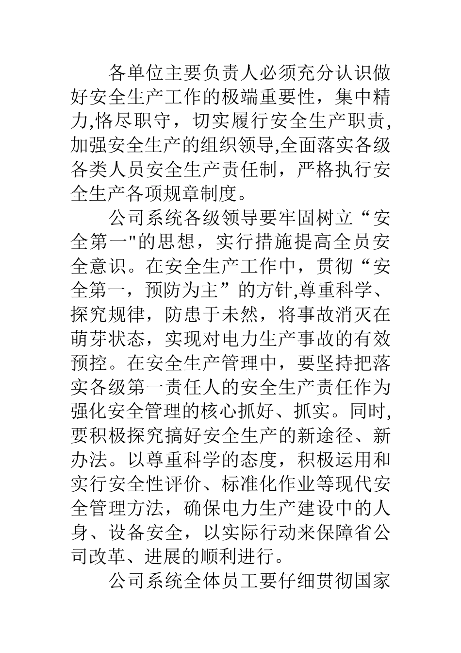 电力公司安全生产工作要点_第3页
