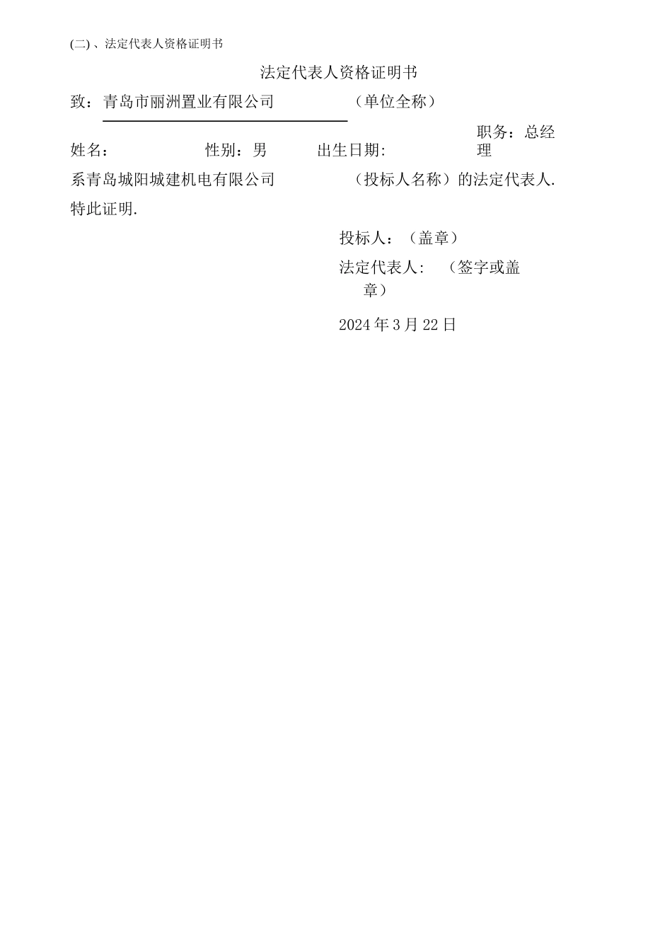 电力工程投标文件技术标书_第2页