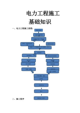 电力工程施工基础知识