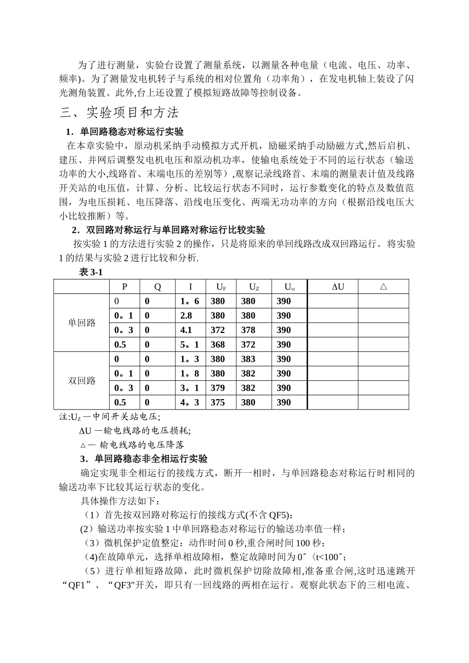 电力系统及自动化综合实验报告_第2页