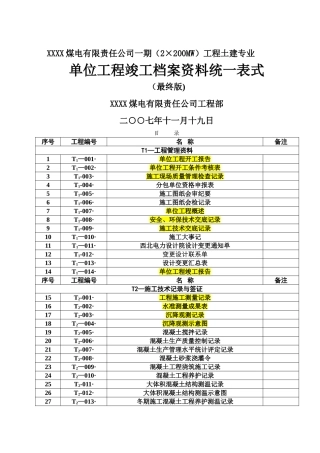 电力系统施工资料表格全套