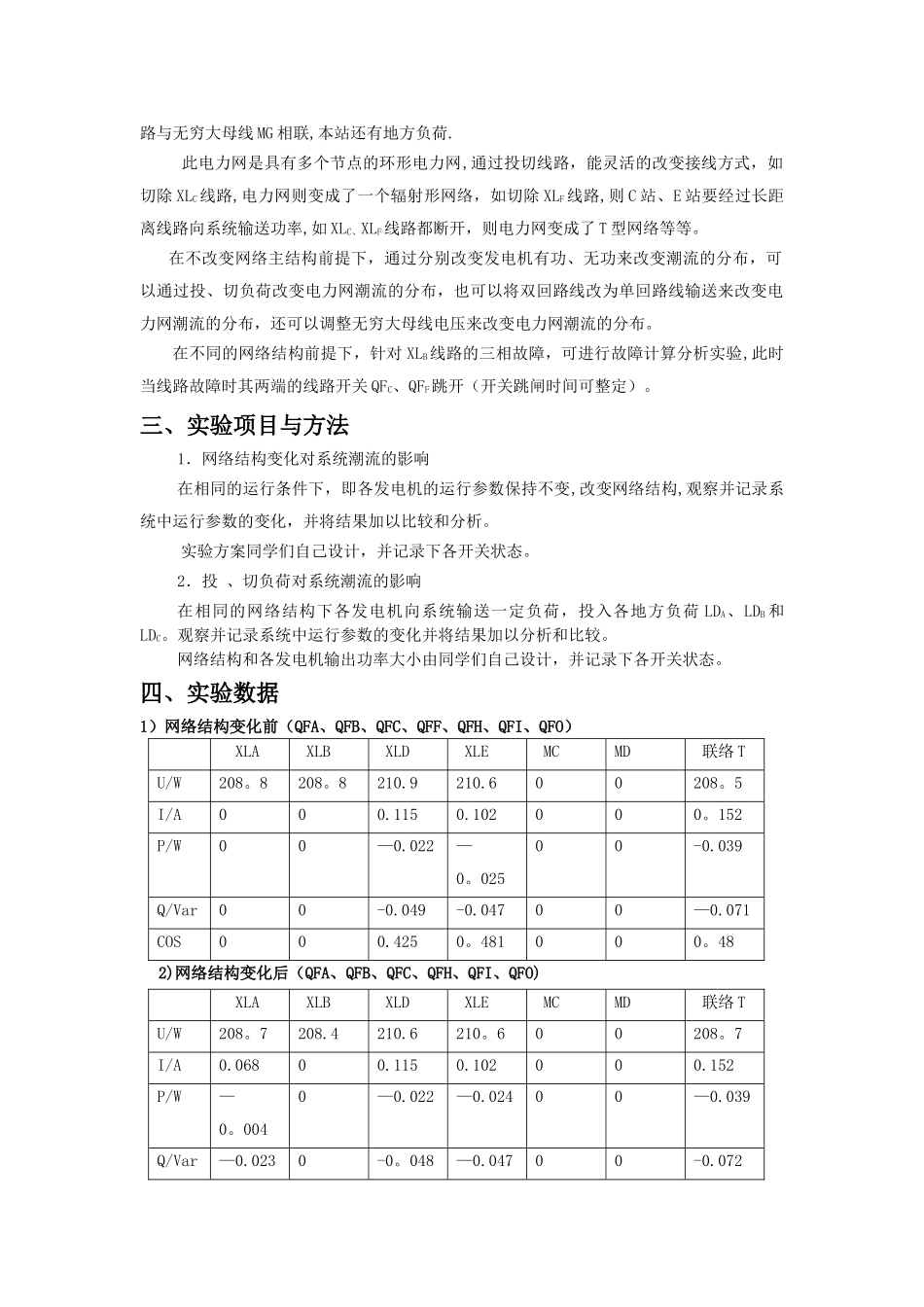 电力系统综合自动化实训报告_第2页