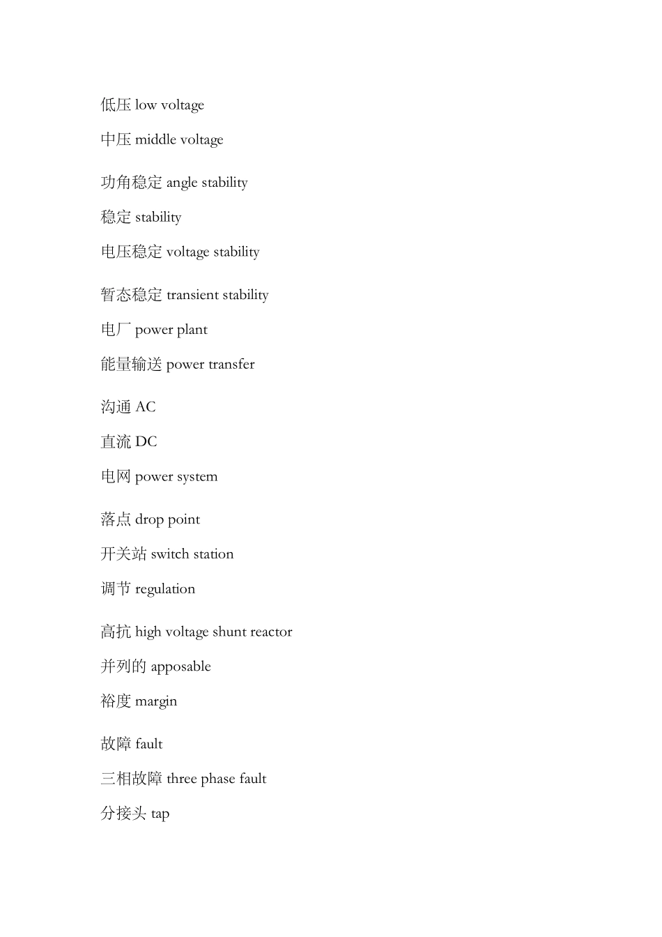 电力系统英文单词_第2页