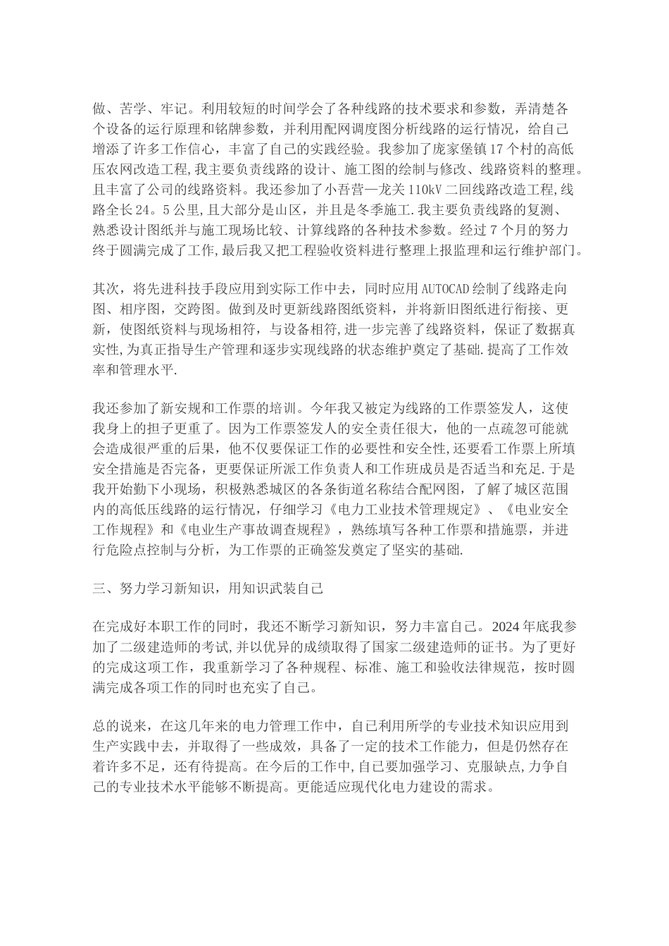 电厂个人专业技术总结_第2页