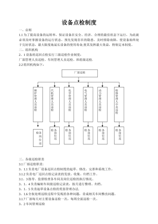 电厂设备点检制度