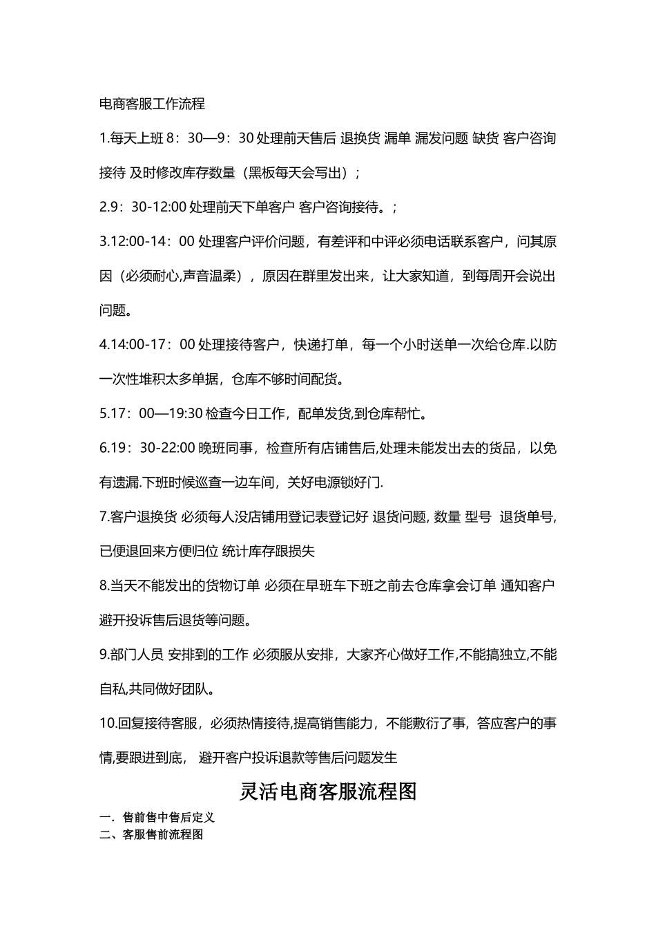 电商客服工作流程_第1页