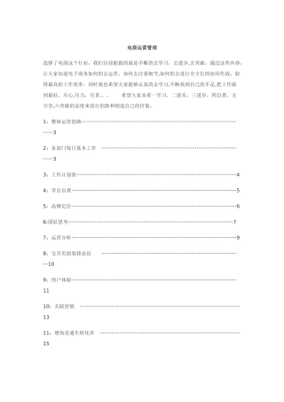 电商运营管理