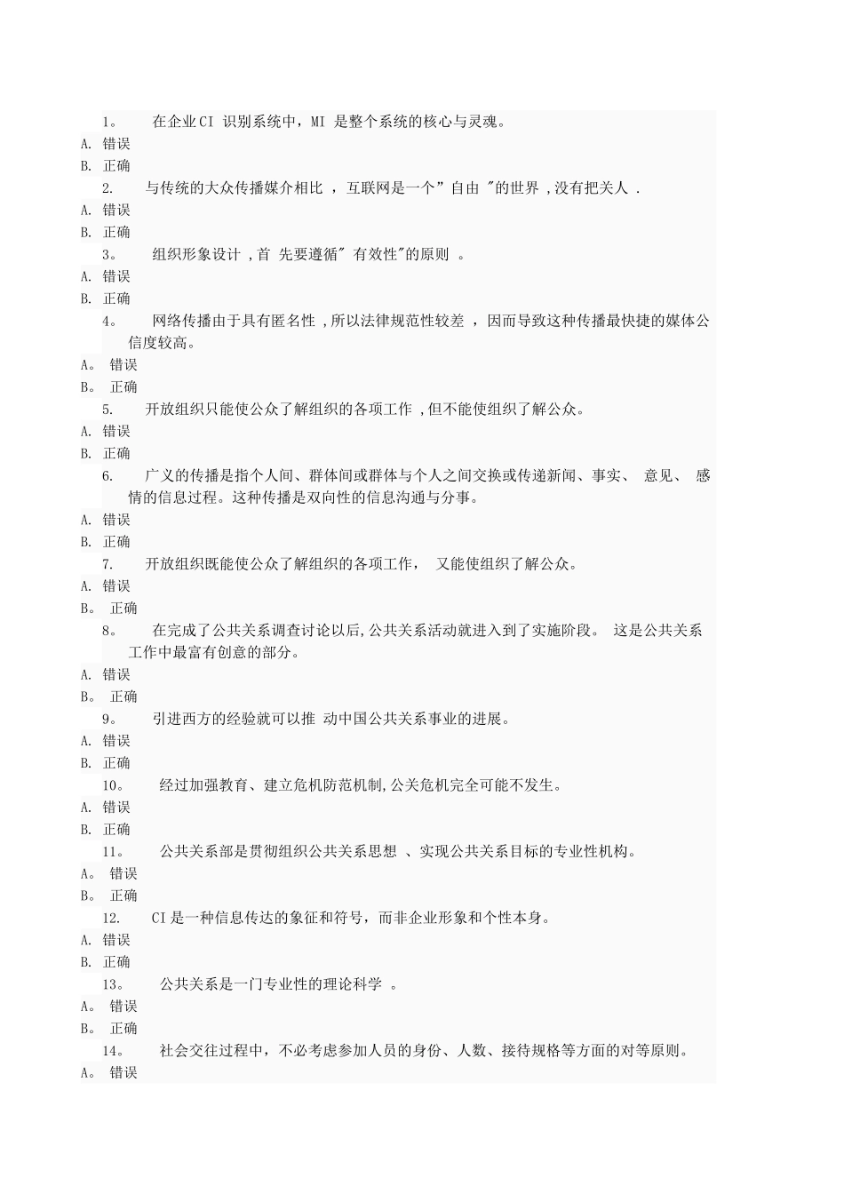 电大公共关系学网上作业答案_第1页