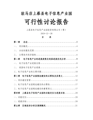 电子信息产业园可行性研究报告-精品