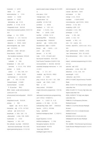 电子信息工程专业英语词汇(精华整理版)
