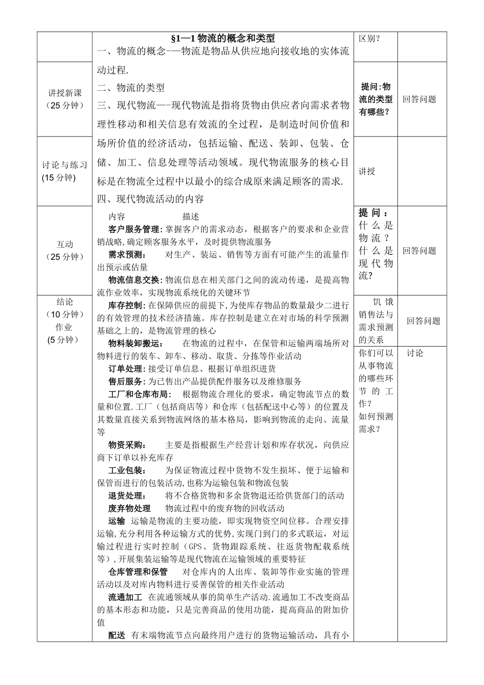 电子商务与物流配送劳动版全套教案_第3页