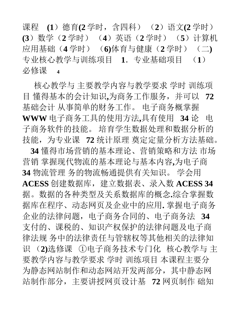 电子商务专业教学计划讨论稿_第3页