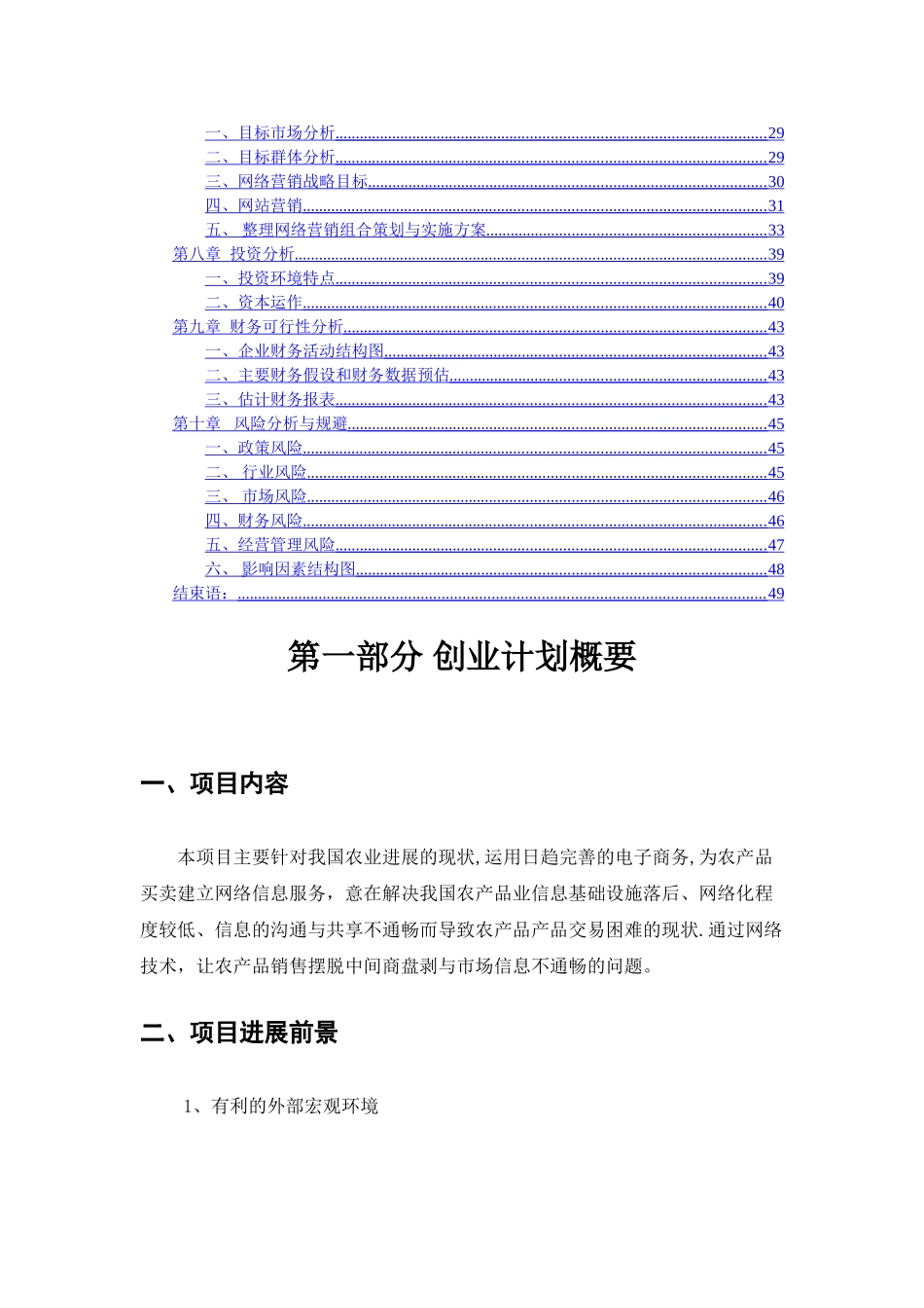 电子商务公司创业计划书_第2页