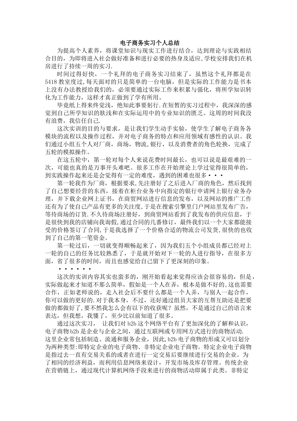 电子商务实习个人总结_第1页