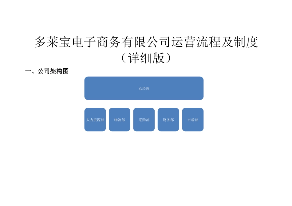 电子商务有限公司运营流程及制度_第1页