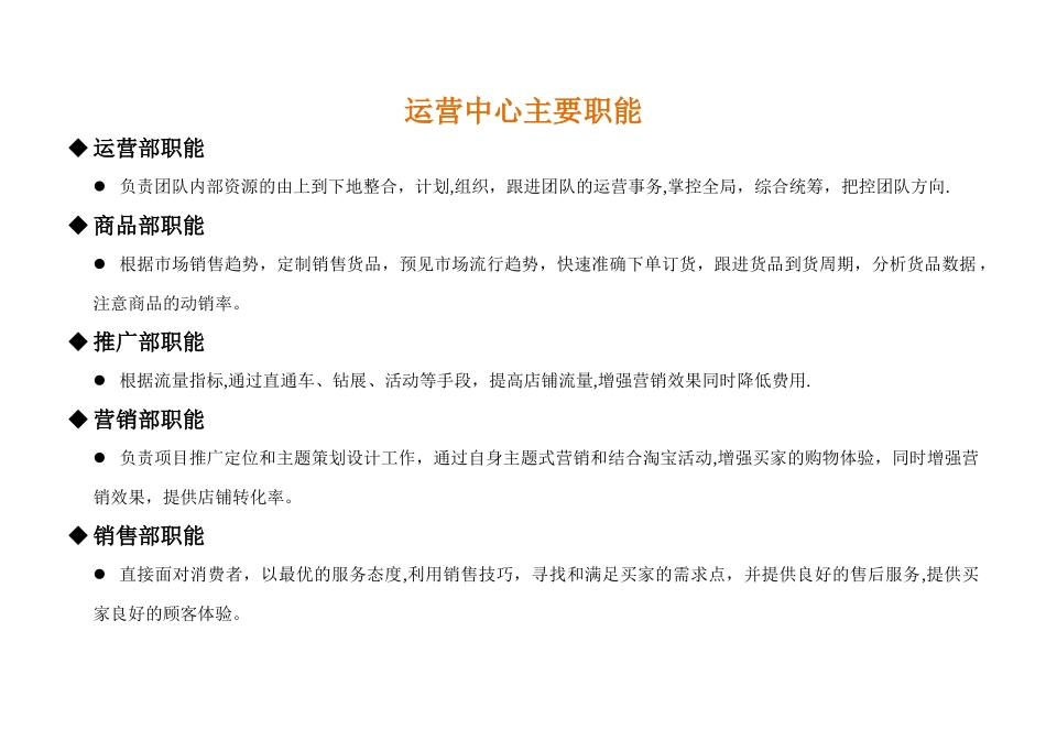 电子商务运营部企业组织结构及岗位职责_第3页