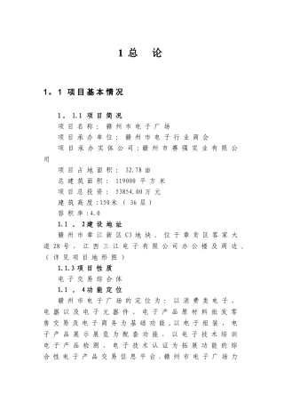 电子广场项目建议书正文