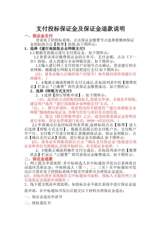 电子招投标保证金支付流程